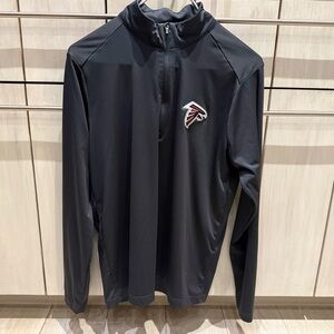 Antigua Men's Black Quarter-Zip Jacket with Embroidered Logo